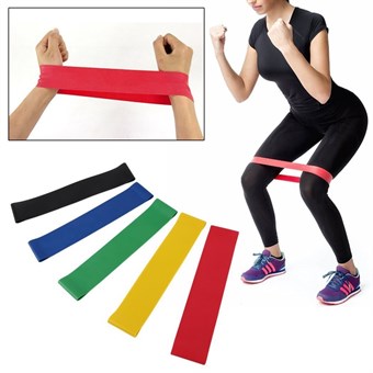 TPE Exercise Band for Yoga - Elastisk - 5 stk. med variabel motstand