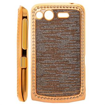 Bling hardcase for HTC Desire S (brun)