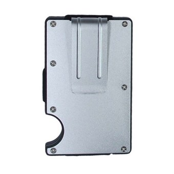 Metal RFID-Secure Card Holder til 6 kort - Sølv