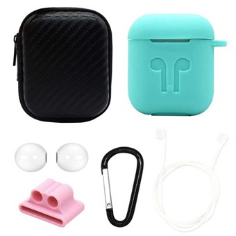 6-i-1 AirPods Tilbehør Set - Turkis