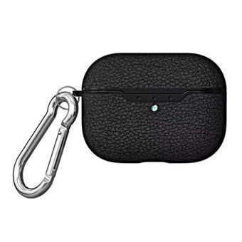 AirPods Pro - Beskyttelsescase i Silikone - med Karabinhage - Sort