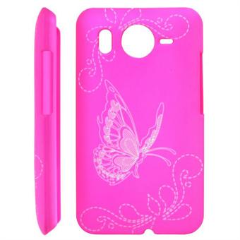 HTC Desire HD Butterfly-deksel (varm rosa)