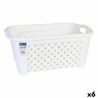 Skittentøyskurv Tontarelli 8065405/112 35 L Hvit Rektangulær 58 x 38 x 26 cm (6 enheter)