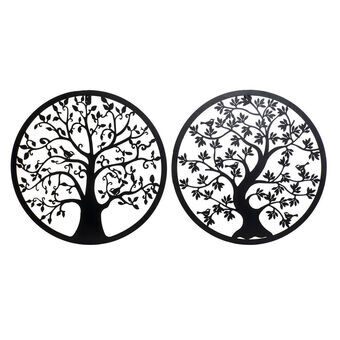 Veggpryd DKD Home Decor Tre Metall (2 pcs) (40 x 1 x 40 cm)