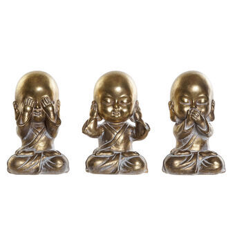 Dekorativ figur DKD Home Decor Resin Oriental Monk (3 stk)