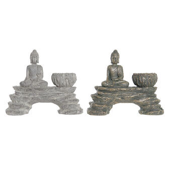 Dekorativ Figur DKD Home Decor Harpiks Orientalsk Buddha (2 pcs)