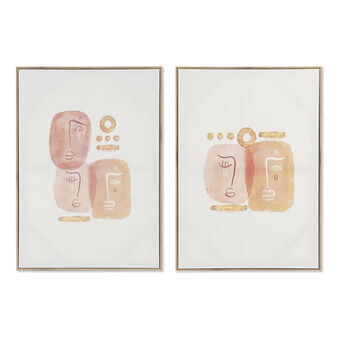 Maleri DKD Home Decor Abstrakt (2 pcs) (50 x 3 x 70 cm)