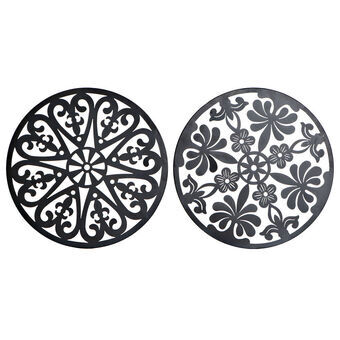 Veggpryd DKD Home Decor Metall (2 pcs) (40 x 1 x 40 cm)