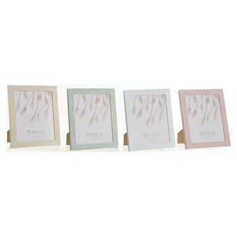 Fotoramme DKD Home Decor Urban Krystall Beige Rosa Hvit Grønn PS (24,5 x 2 x 29,7 cm) (4 enheter)