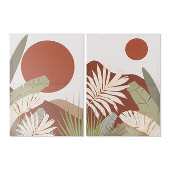 Maleri DKD Home Decor Tropical (50 x 1,8 x 70 cm) (2 stk)