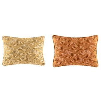 Pute DKD Home Decor Oransje Bomull Gul (50 x 10 x 30 cm) (2 pcs)