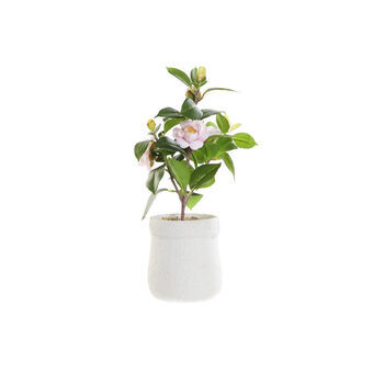 Dekorativ Plante DKD Home Decor Hvit Grønn Rosa PVC EVA (23 x 18 x 38 cm)