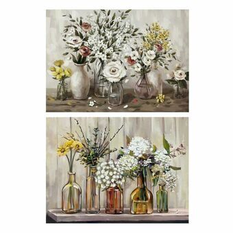 Maleri DKD Home Decor Blomstervase (76 x 3 x 101 cm) (2 enheter)