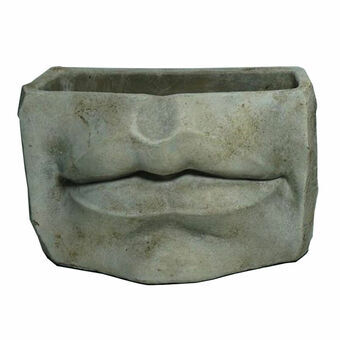 Planter DKD Home Decor Grå Sement Lepper (21 x 12 x 12,3 cm)