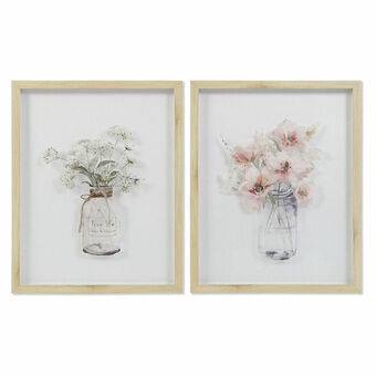 Maleri DKD Home Decor Blomstervase (40 x 3,3 x 50 cm) (2 enheter)