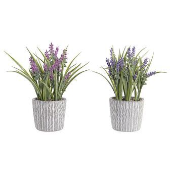 Dekorativ Plante DKD Home Decor Syrin Harpiks PE (10,5 x 10,5 x 26 cm) (2 enheter)