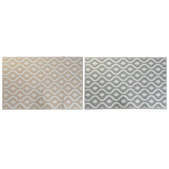 Gulvteppe DKD Home Decor Grå Beige Hvit polypropylen (2 enheter) (120 x 180 x 1 cm)