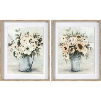 Maleri DKD Home Decor Blomstervase (42 x 3 x 52 cm) (2 enheter)