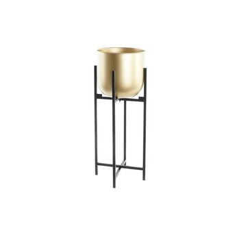 Planter DKD Home Decor Svart Gyllen Metall Urban (20 x 20 x 52 cm)