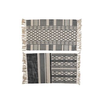 Gulvteppe DKD Home Decor Scandi Hvit Lysegrp Fringe (60 x 90 x 0,5 cm) (2 enheter)