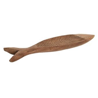 Bordduk DKD Home Decor Brun Treverk av mangotre Fisk (59 x 13 x 5 cm)