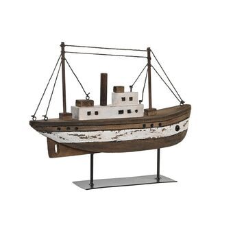 Dekorativ Figur DKD Home Decor Aldret overflate Flerfarget Matros Barco (29 x 7 x 23 cm)