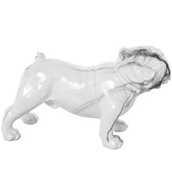 Dekorativ Figur Alexandra House Living Plast Hund 25 x 21 x 43 cm Marmor