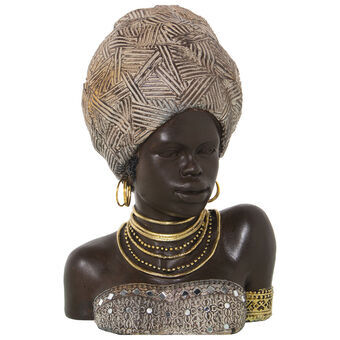 Bust Alexandra House Living Beige Plast Afrikansk dame 25 x 21 x 35 cm