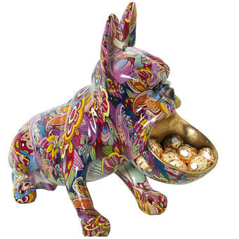 Dekorativ Figur Alexandra House Living Flerfarget Plast Hund 19 x 32 x 27 cm Bolle