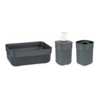 Badesett Antrasitt Plast (3 pcs)