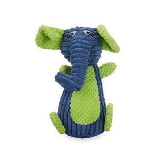 Hundeleketøy Blå Grønn Elefant 28 x 14 x 17 cm Bamse med lyd