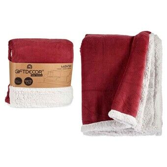 Fleece Blanket Rosa Hvit (130 x 170 cm)