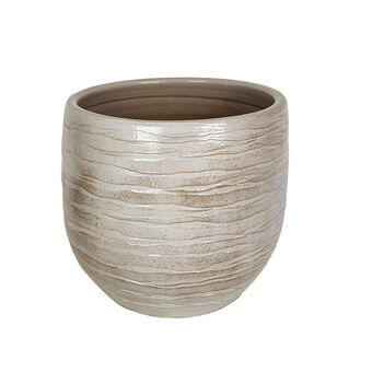 Planter Romimex Beige Keramikk 27 x 26 x 27 cm