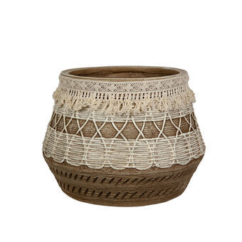 Planter Romimex Beige Harpiks Med dusker 31 x 30 x 31 cm