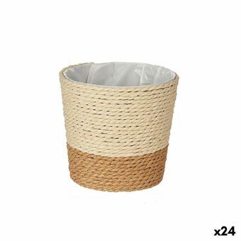 Planter Brun Naturell Tau Plast 11 x 10,5 x 11 cm (24 enheter)