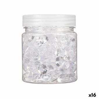 Dekorative steiner Diamant 150 g Gjennomsiktig Plast 6,5 x 8 x 6,5 cm (16 enheter)