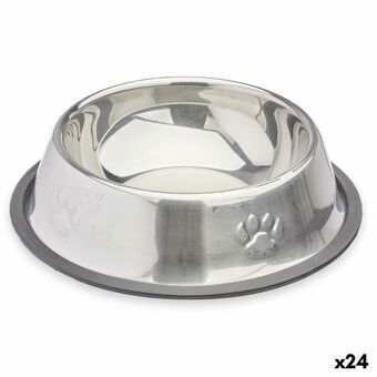 Hundemater Sølv Grå Gummi Metall 35 x 0,03 x 25 cm (24 enheter)