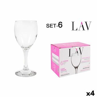 Vinglassett LAV Hvit 200 ml 6 Deler (4 enheter)