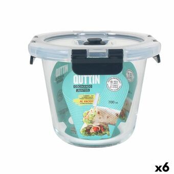 Hermetisk Lunsjboks Quttin Vakuumventil 700 ml 14 x 14 x 11 cm (6 enheter)