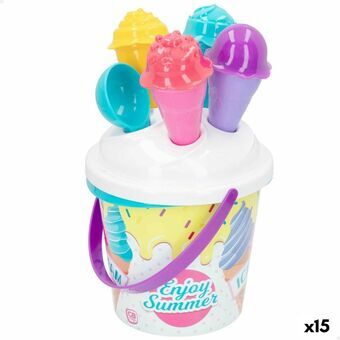 Strandlekesett Colorbaby Ø 18 cm 11 Deler Iskrem polypropylen (15 enheter)