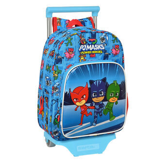 Skoleryggsekk med Hjul PJ Masks Blå 26 x 34 x 11 cm