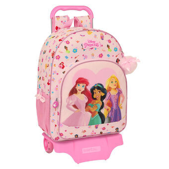 Skoleryggsekk med Hjul Disney Princess Summer adventures Rosa 33 x 42 x 14 cm