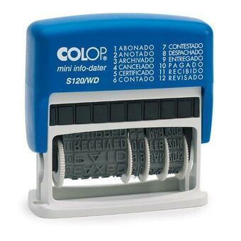 Stempel Colop S120/WD Dato 4 x 42 mm Blå