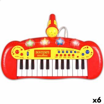 Interaktivt Piano for Babyer Bontempi Barne Mikrofon 33 x 13 x 19,5 cm (6 enheter)