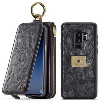 CaseMe Premium skinnlommebok m/ magnetisk deksel til Samsung Galaxy S9 Plus - Svart