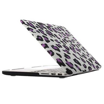 Macbook Pro Retina 15.4 "Hardtaske - Leopard Lilla