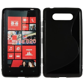 S-Line silikondeksel - Lumia 820 (svart)