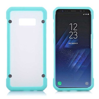 Klar utseende Deksel i TPU og silikon for Samsung Galaxy S8 - Cyan