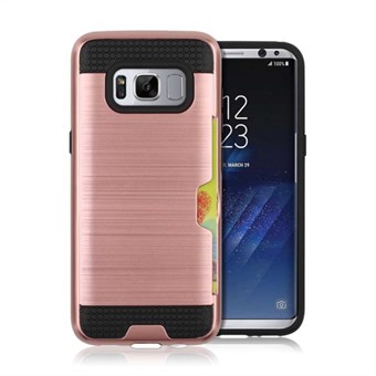 Cool glidekledning i TPU og plast til Samsung Galaxy S8 - Pink Gold