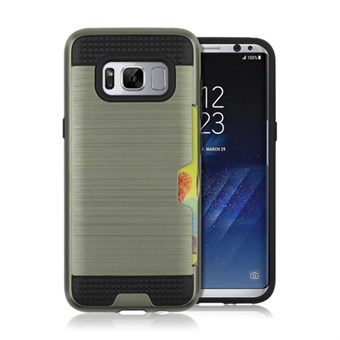 Cool glidekledning i TPU og plast til Samsung Galaxy S8 - Army Green